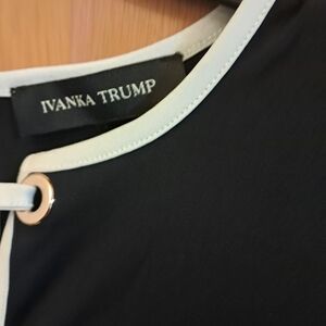 Ivanka Trump Black Dress with White Trim